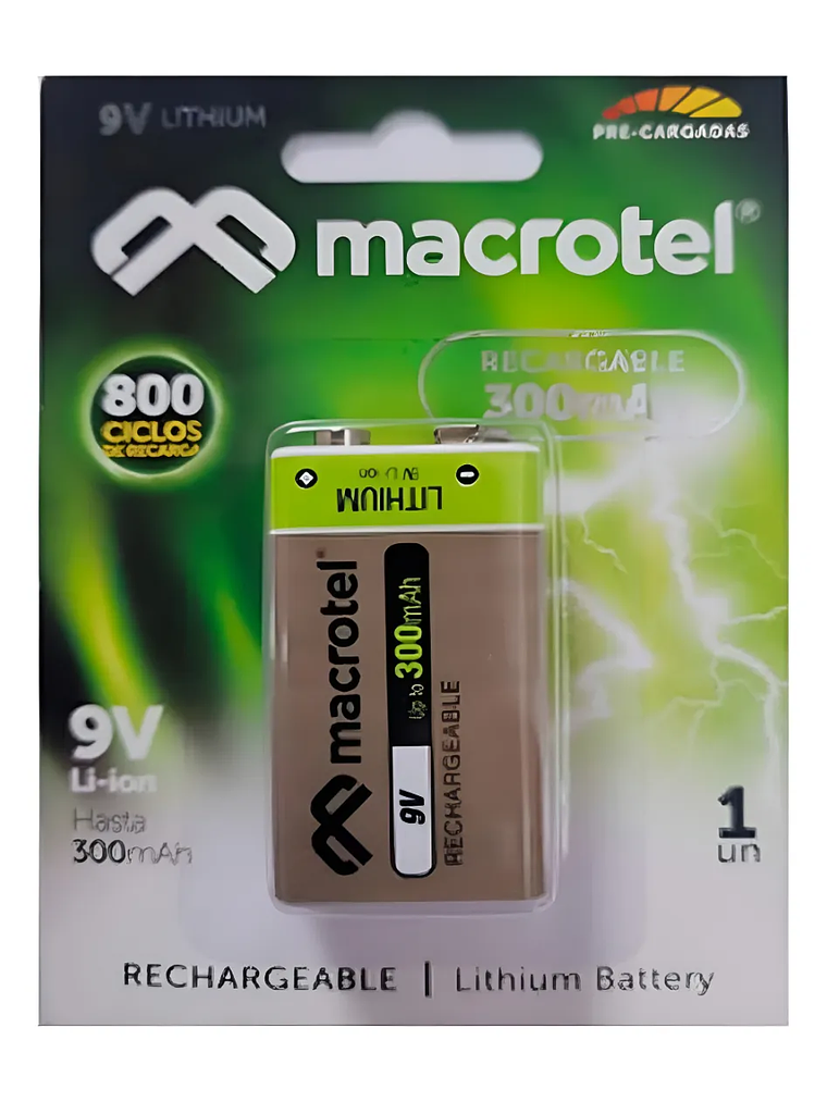 BATERIA MACRO/9V RECARGABLE 1