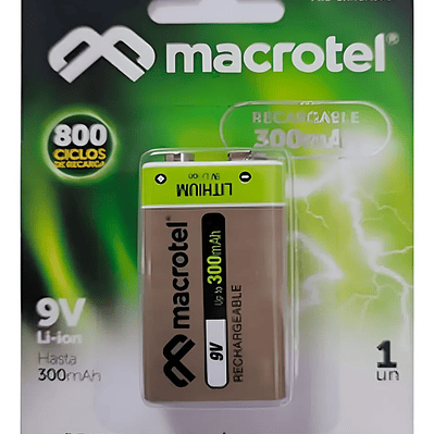 BATERIA MACRO/9V RECARGABLE