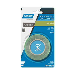 CINTA DOBLE FAZ NORTON HNP TRASP 19MMX2MT