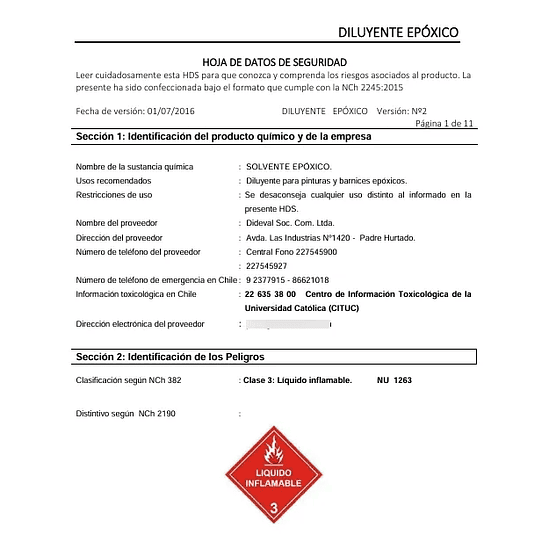 DILUYENTE EPOXICO 1 LT. 2