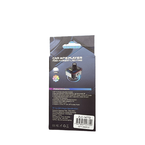 A16 CAR MP3 PLAYER RGB AMBIENT LIGHTING 2