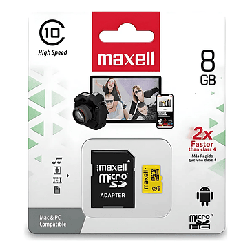 TARJETA MEMORIA MAXELL 8GB 1