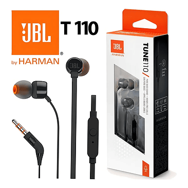 AUDIFONOS JBL TUNE/NEGRO TUNE 110 1