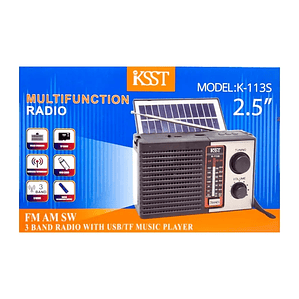 RADIO PORTATIL KSST K340 SOLAR LINTERNA REC