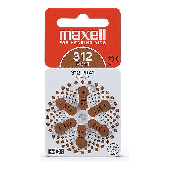 PILA MAXELL 312 PR41 X 6 1