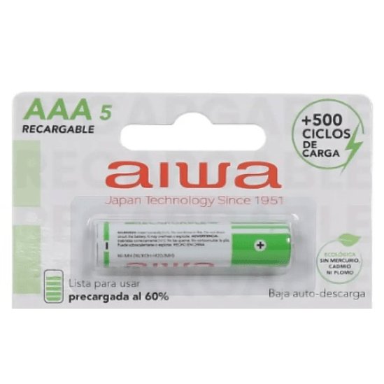 PILAS AIWA RECARGABLE AAA X 1 1