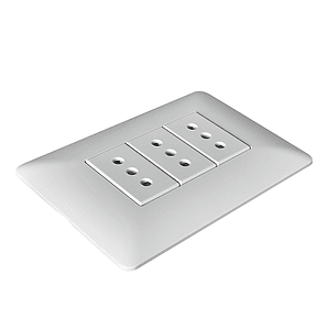 ENCHUFE TRIPLE PUNTEADO 10A 250V (BLANCO)