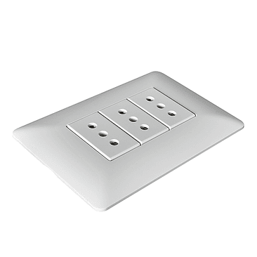 ENCHUFE TRIPLE PUNTEADO 10A 250V (BLANCO) 1