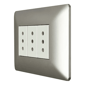 ENCHUFE TRIPLE CHAMPAGNE 3918