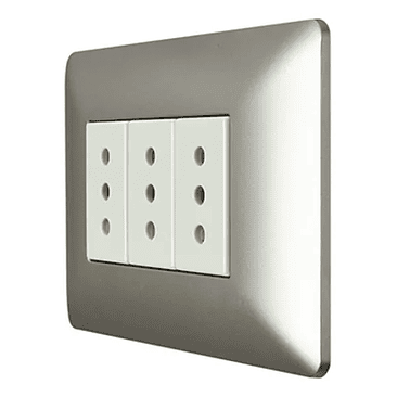 ENCHUFE TRIPLE CHAMPAGNE 3918 1