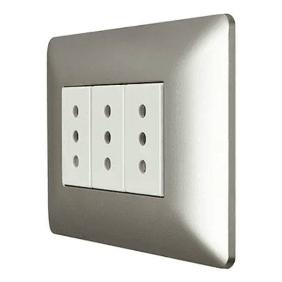 ENCHUFE TRIPLE CHAMPAGNE 3918 1