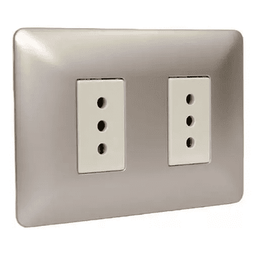 ENCHUFE DOBLE CHAMPAGNE 3917 STANFORD 1