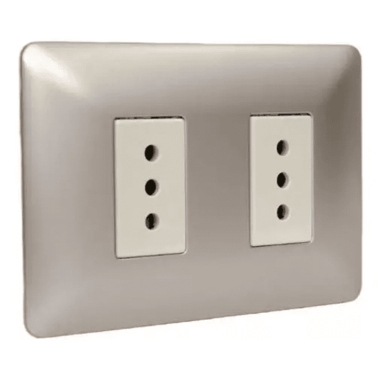 ENCHUFE DOBLE CHAMPAGNE 3917 STANFORD 1