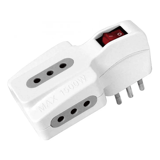 ENCHUFE ADAPTADOR TRIPLE C/SWITCH MACROTEL 2