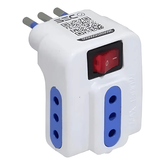 ENCHUFE ADAPTADOR TRIPLE C/SWITCH MACROTEL 3