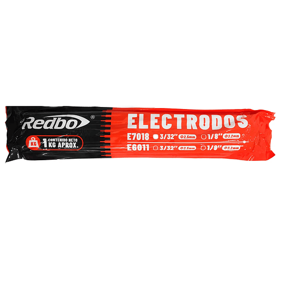 ELECTRODO E7018 332 2.5MM 1KG REDBO 1