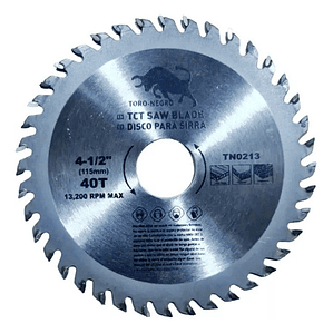 DISCO CORTE MADERA 40D TORO NEGRO 4-1/2