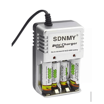 CARGADOR BATERIA AA/AAA/9V 1