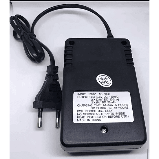 CARGADOR BATERIA AA/AAA/9V 3