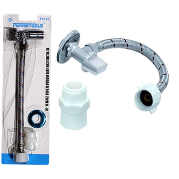 KIT FLEXIBLE HI C/LLAVE ANGULAR DE PASO F6120 1