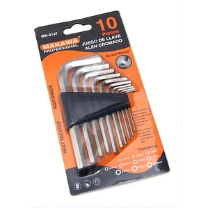 JUEGO LLAVE ALLEN CROM 10PCS MK