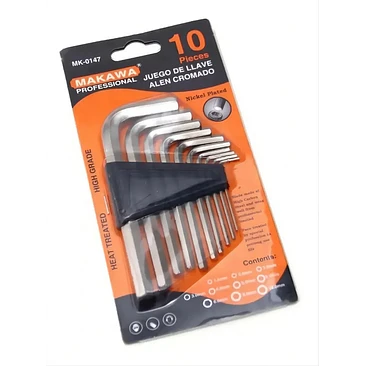 JUEGO LLAVE ALLEN CROM 10PCS MK 1