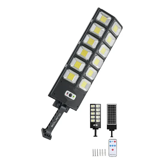 Foco LED Solar 500W Exterior con Sensor Movimiento y Control Remoto 1