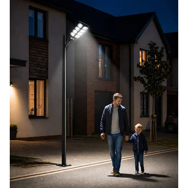 Foco LED Solar 500W Exterior con Sensor Movimiento y Control Remoto 5
