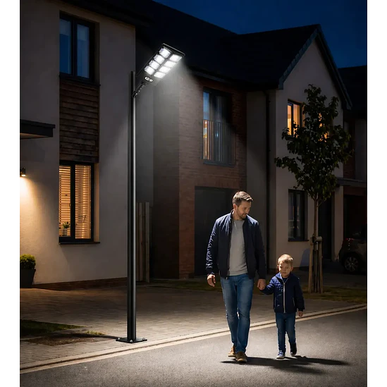 Foco LED Solar 500W Exterior con Sensor Movimiento y Control Remoto 5