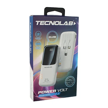 Powerbank 15000mAh 225W con Cables Integrados Blanco - SC 5