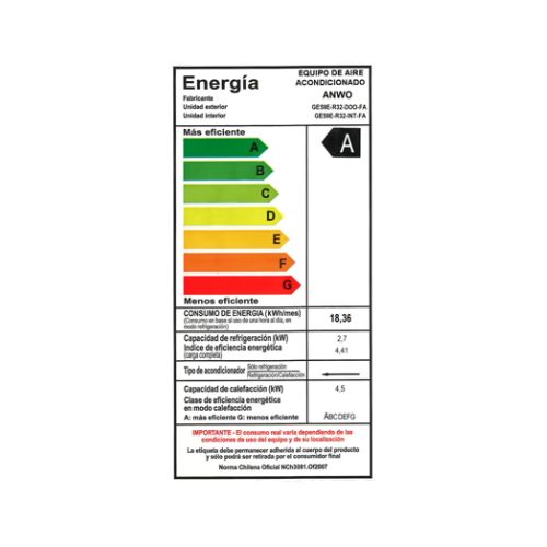 Aire Acondicionado Anwo Fresh Air R32 WiFi Inverter 9.000 Btu 3