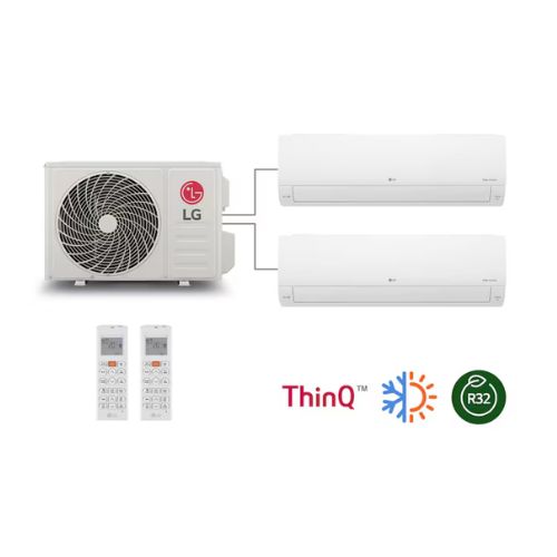 Multisplit LG Inverter Dualcool R32 Wifi 9.000 + 12.000 Btu 