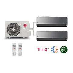 Multisplit LG Inverter Artcool R32 Wifi 9.000x2 Btu