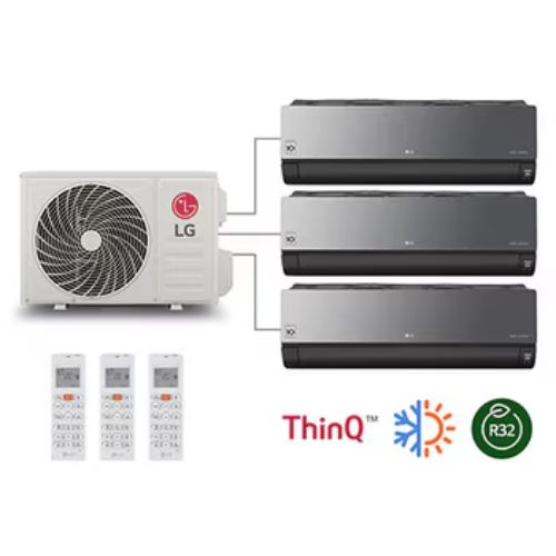 Multisplit LG Inverter Artcool R32 Wifi 9.000x+ 12.000x2 Btu 