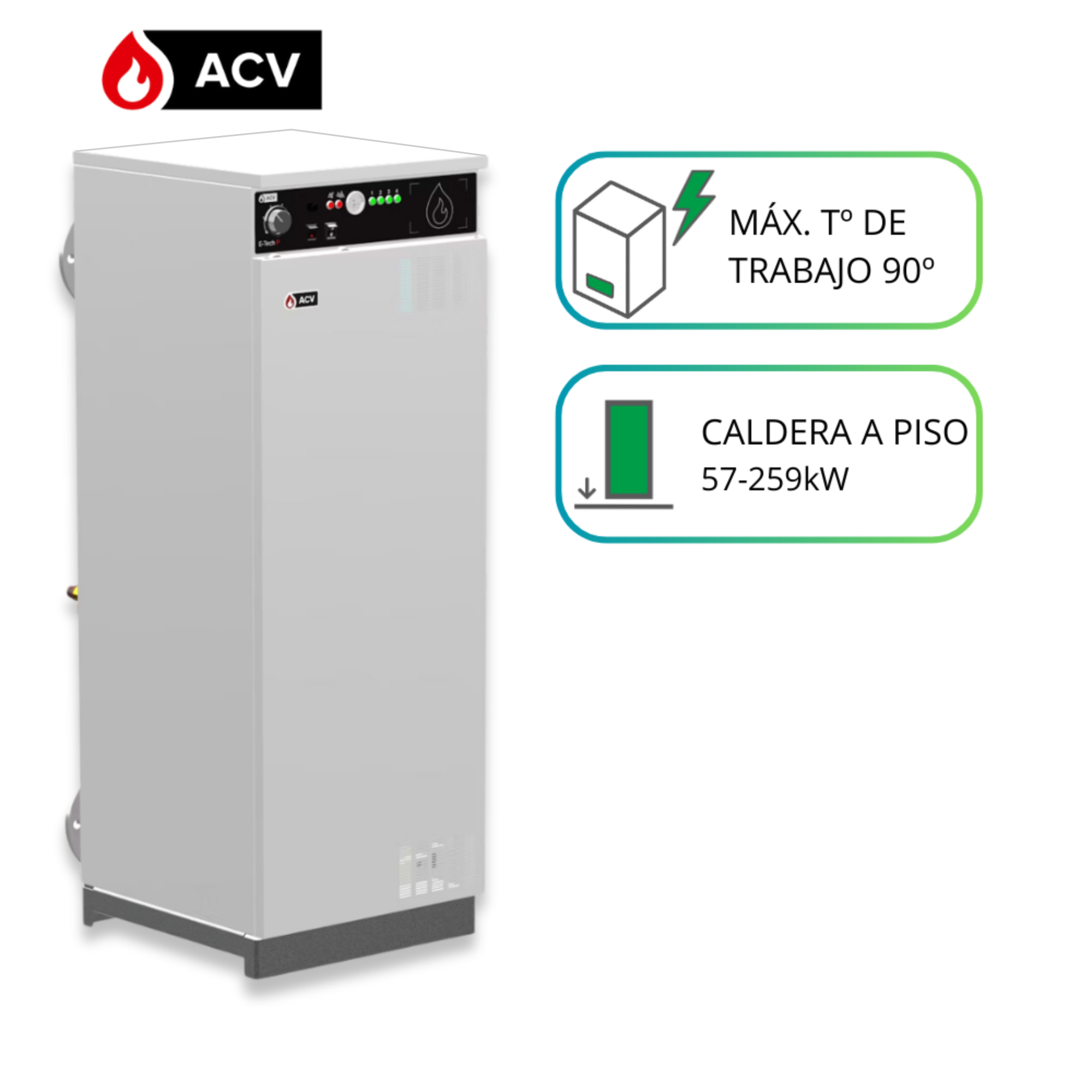 Caldera Eléctrica de Pie Trotter Industrial E-Tech P 201 (201,6 kW) (Trifásico) 2