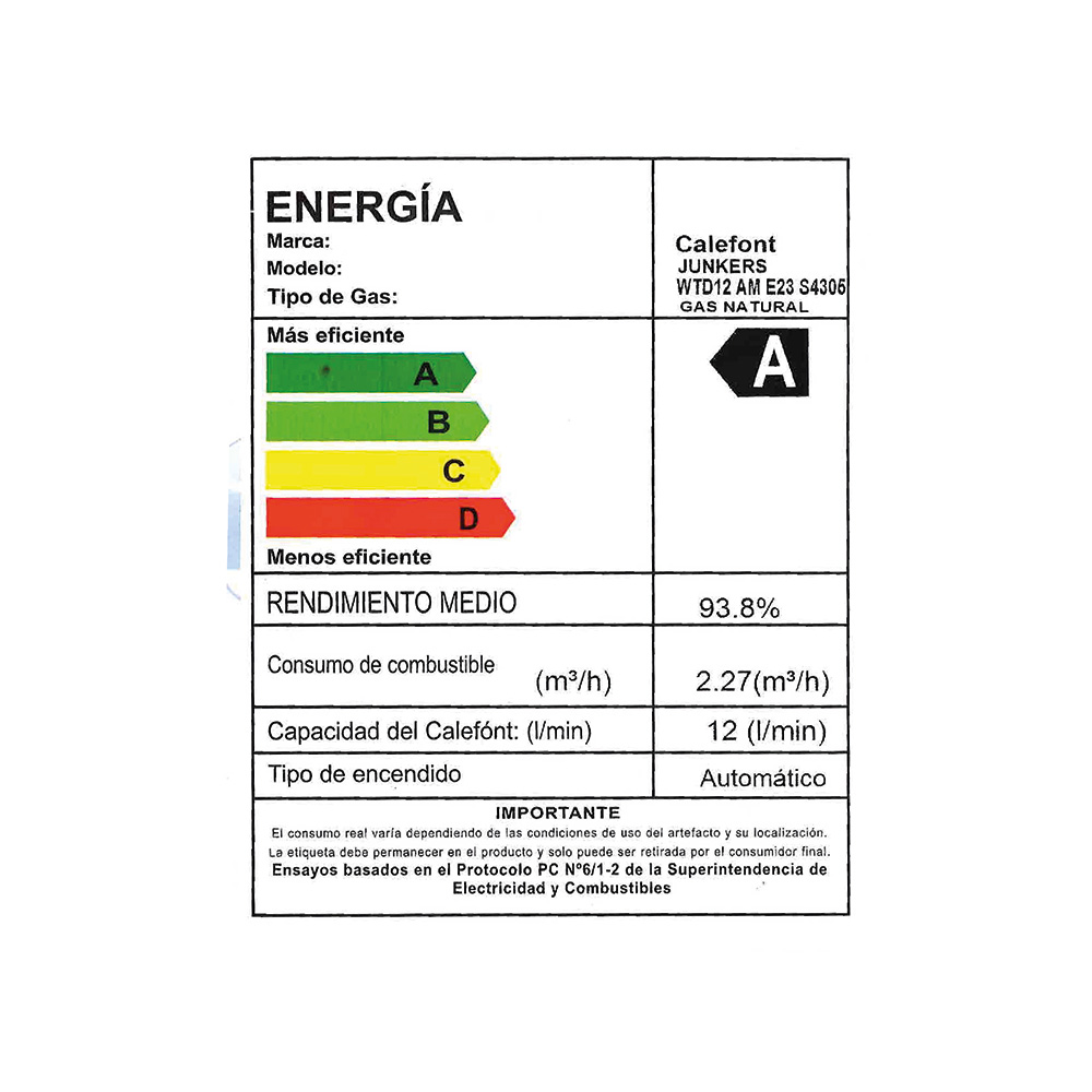 Calefon Mural a Gas Bosch HydroCompact 12 Lts (Gas Natural) (Tiro Forzado) 3