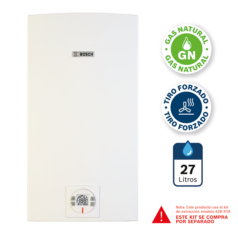 Calefon Mural a Gas Bosch Therm 8000 S 27 Lts (Gas Natural) (Tiro Forzado) 2