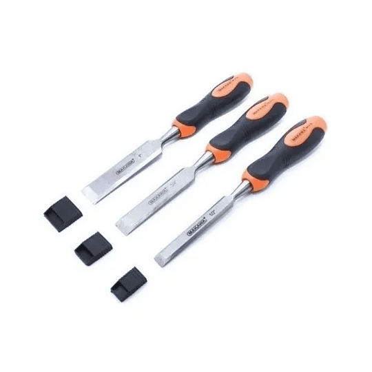 Set Formones -1/2 -3/4 -1 Pulgadas - 3 Pcs - Makawa 