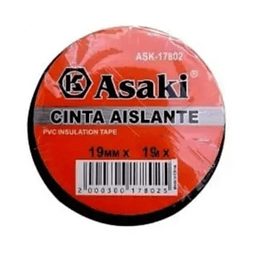 Cinta Aislante 19mm x 5m Negro Asaki 