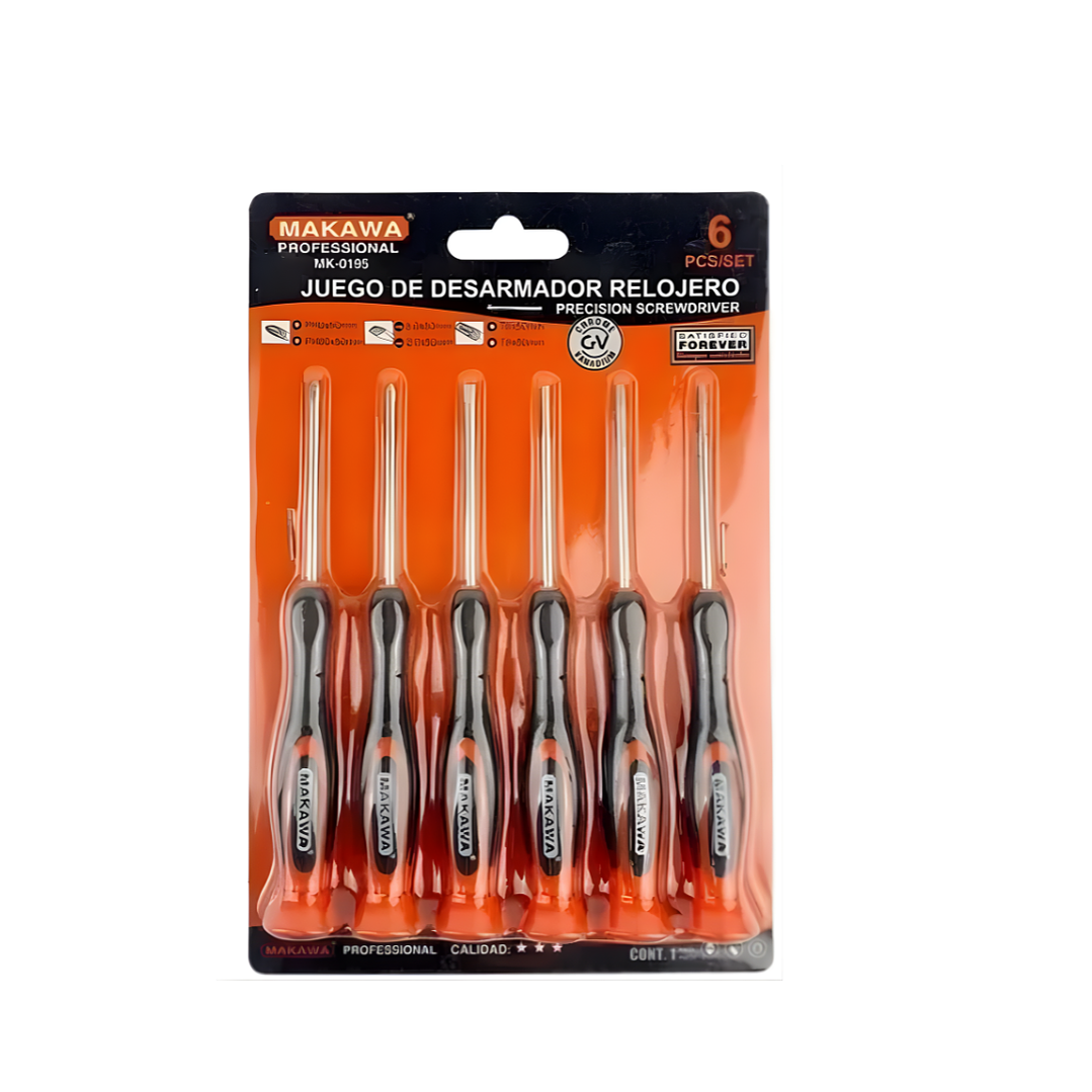 Jgo Destornillador Relojero 6pcs Makawa Mk0195 1