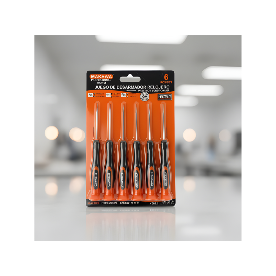 Jgo Destornillador Relojero 6pcs Makawa Mk0195 2