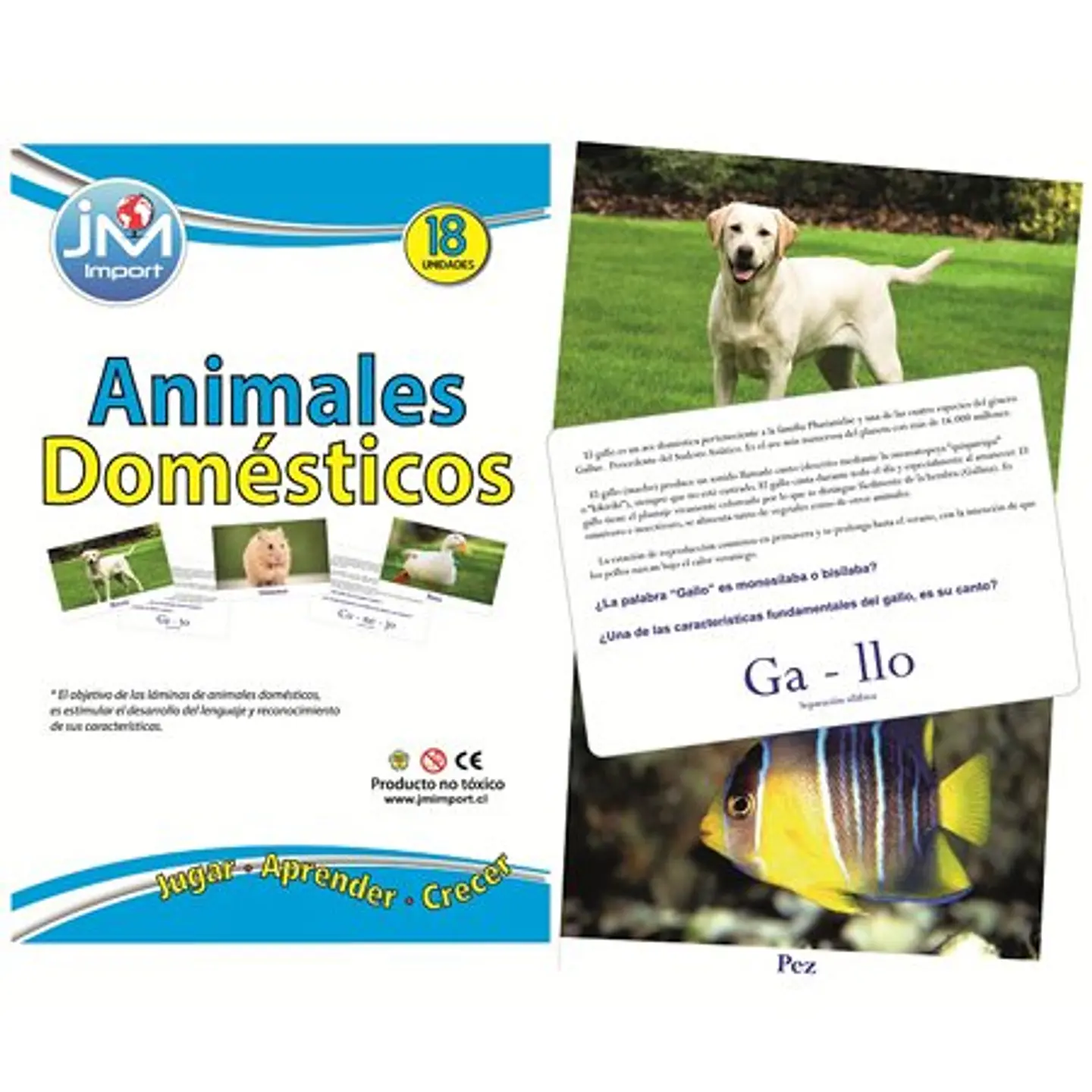 Set de 18 láminas animales domésticos 1