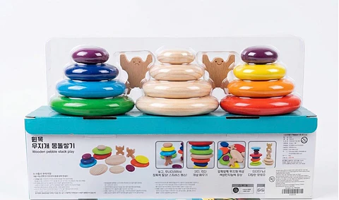Piedras de equilibrio de madera 14pcs