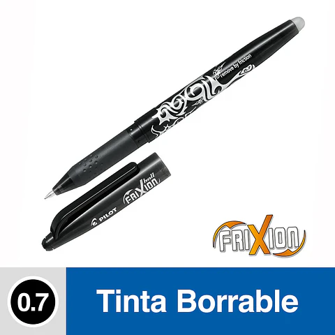 LAPIZ TINTA GEL BORRABLE FRIXION BALL NEGRO 0,7 