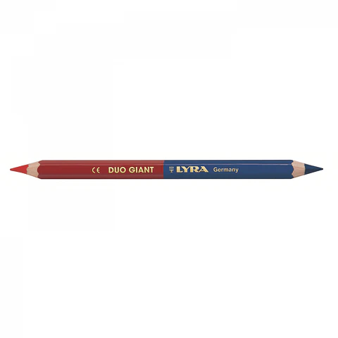 Lápiz Carpintero Bicolor Lyra Duo Giant Rojo / Azul