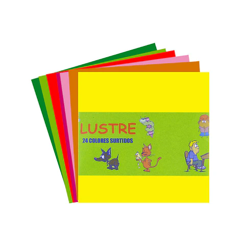 Papel Lustre Halley 10x10 cm Surtidos 24 Hojas