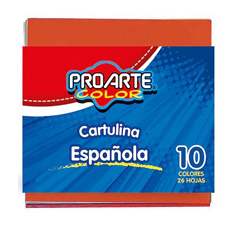 Cartulina Española Proarte 10 Colores 10*10cm