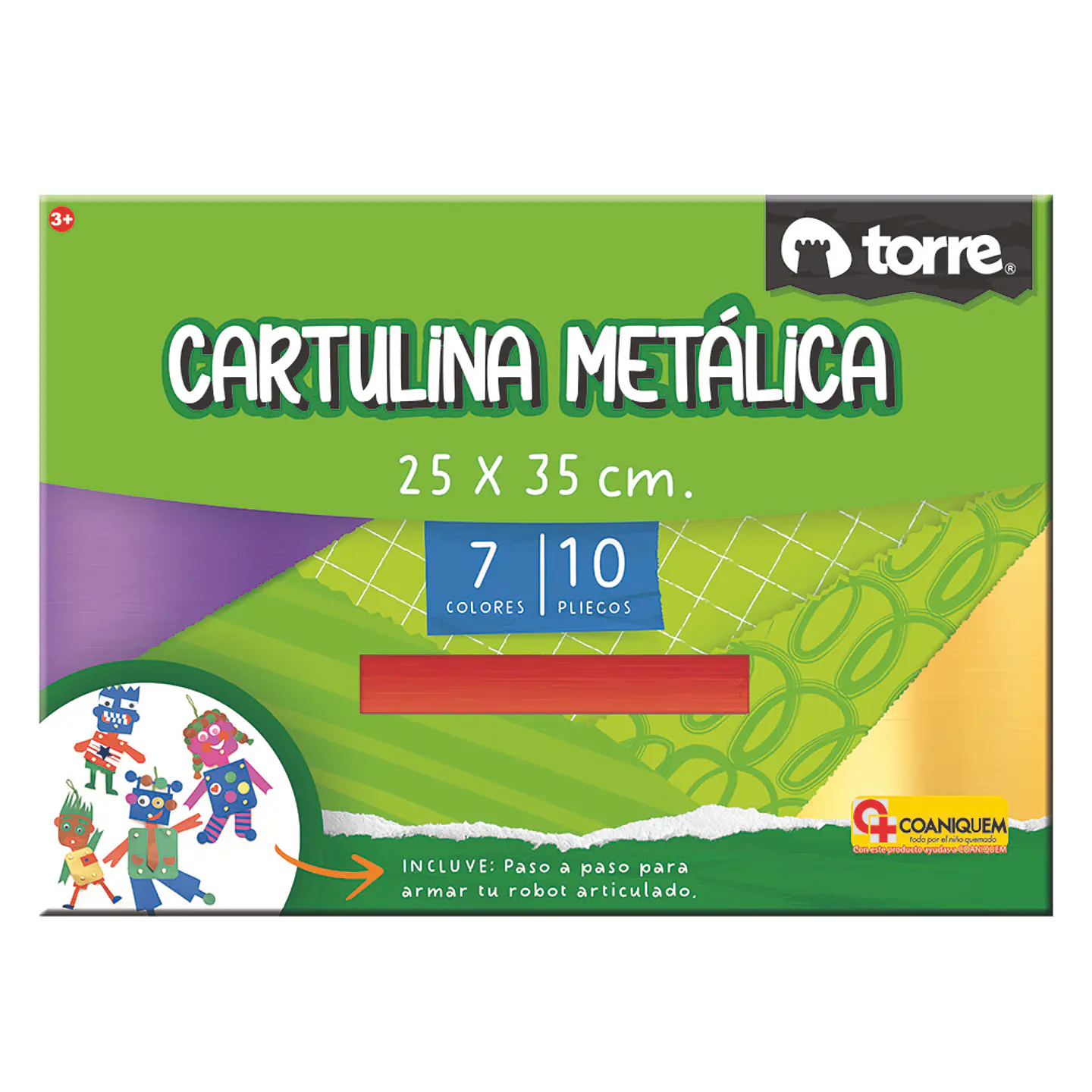  Cartulina Metálica  Torre 25*35cm 10 Hojas 1