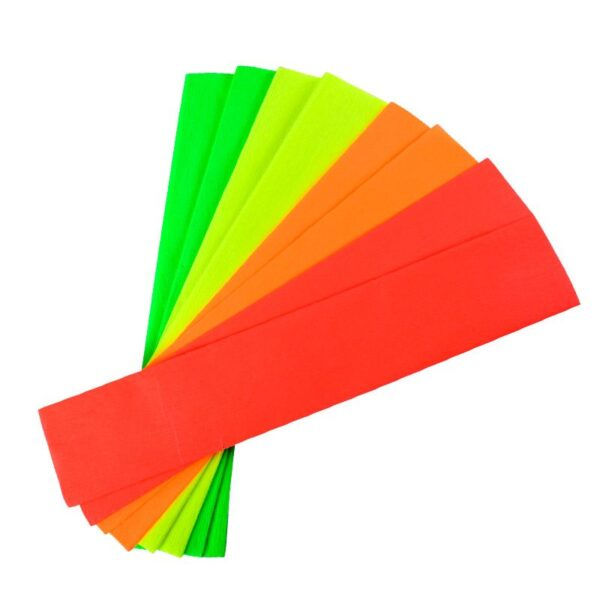 Papel Crepe Fluorescente 50*200cm 10unidades
