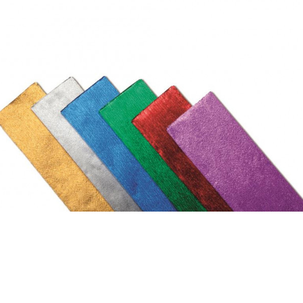 Papel Crepe Metalico 50*180cm 10unidades